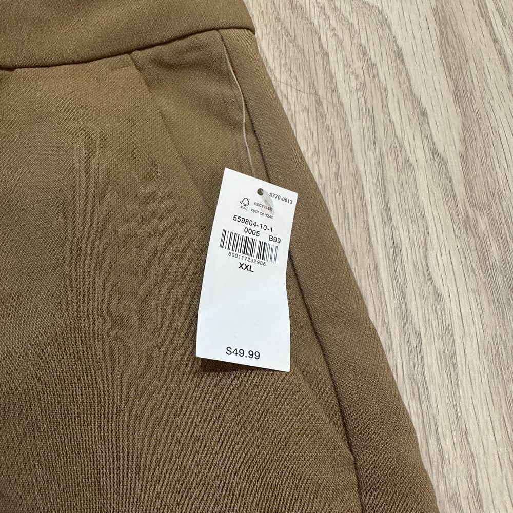 NWT Old Navy Taylor Trouser Wide Leg Pants Women XXL Brown Extra High Rise - Picture 5 of 10